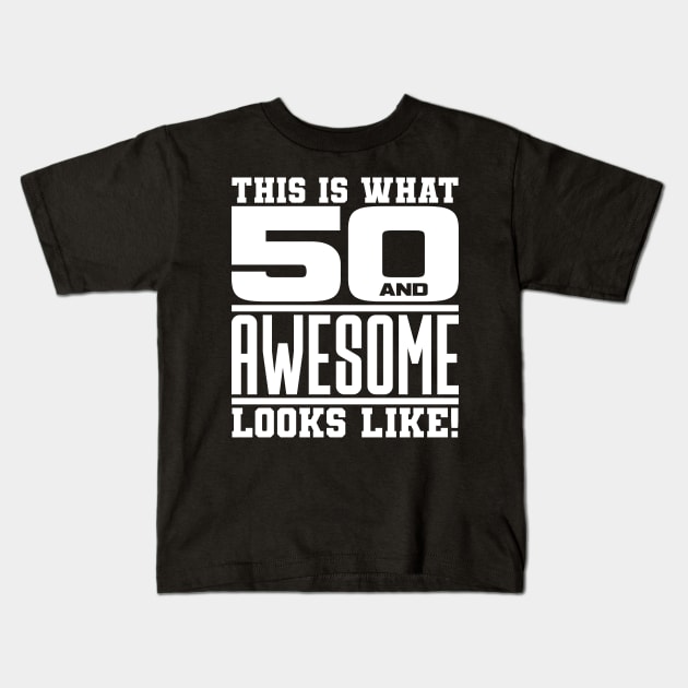 50th birthday Kids T-Shirt by colorsplash